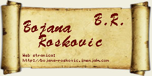 Bojana Rošković vizit kartica